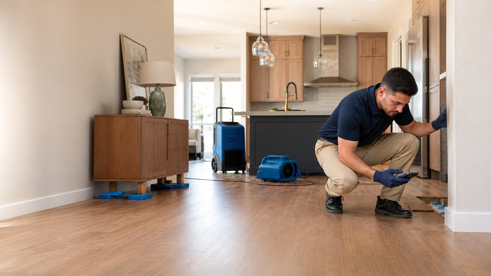 Illustrative water damage assessment and restoration equipment